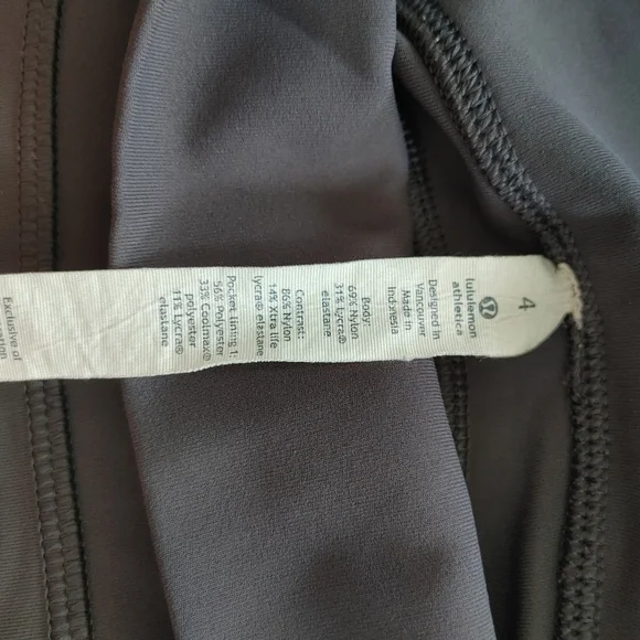 Lululemon Charcoal Grey Crop Leggings ~ Size 4 - Picture 13 of 14